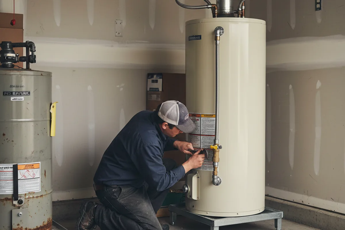 Water heater and shutoff valve replacement in Manistee