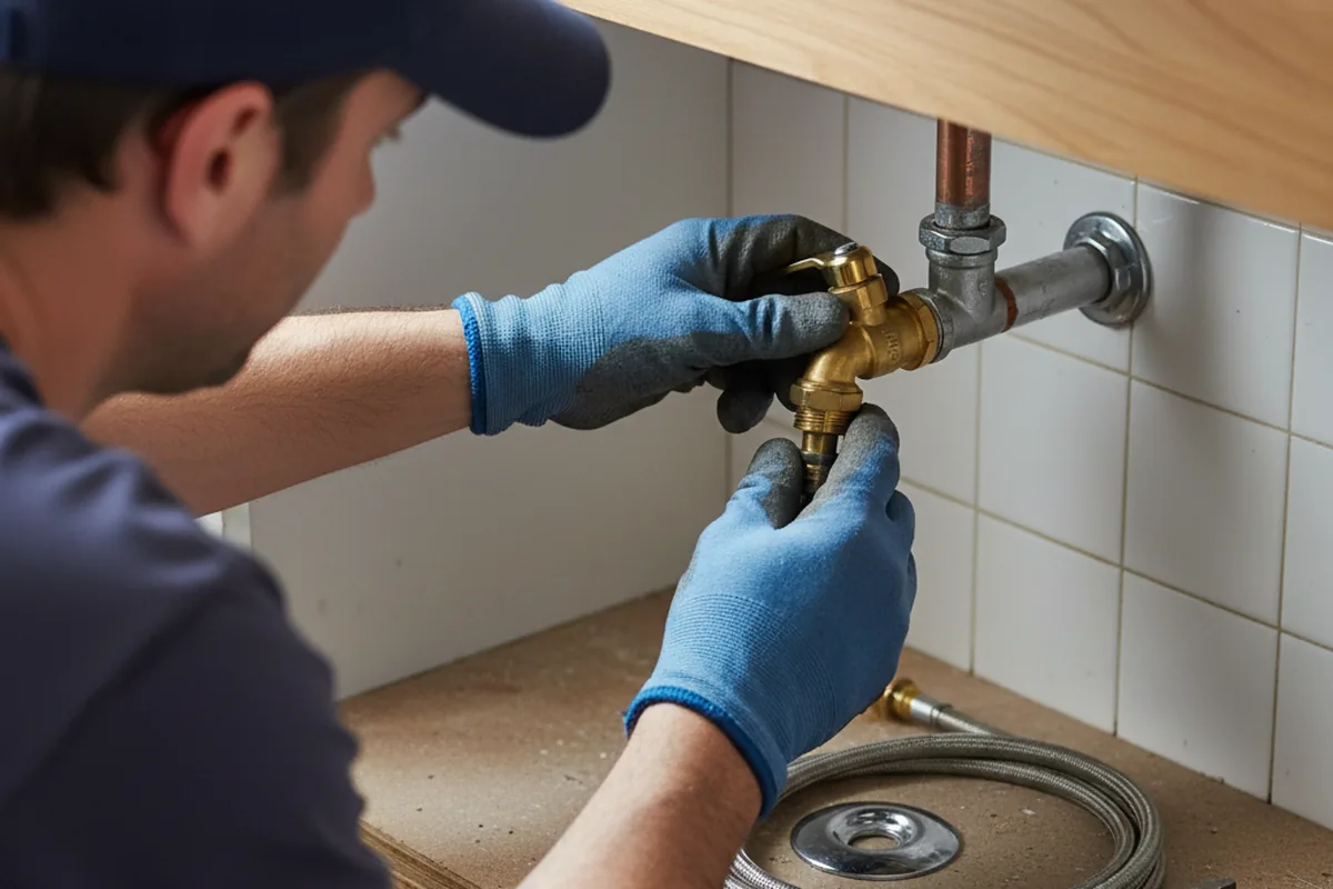 Shutoff valve and fitting work during Emergency Plumbing in Manistee